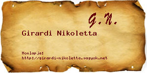 Girardi Nikoletta névjegykártya